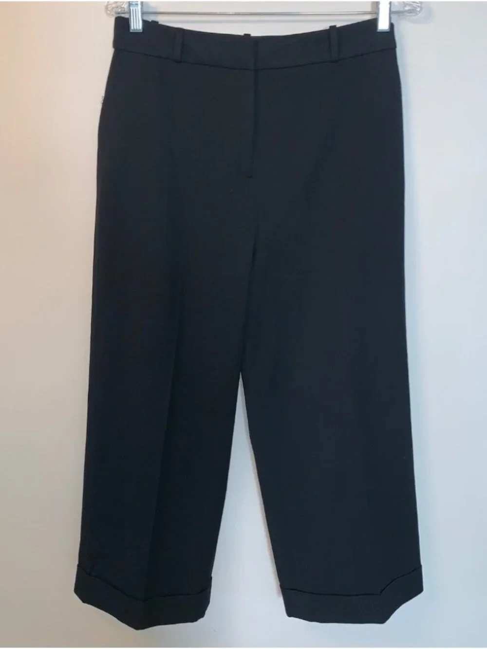 Kate Spade Black Cropped Wide Leg Trousers 8